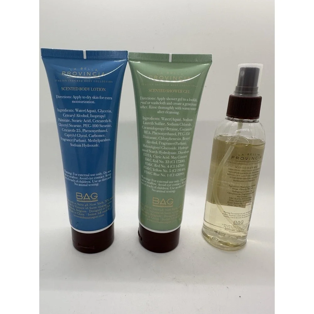 La Bella‎ Provincia Honey Vanilla Body Lotion Shower Gel Mist Set 6 oz